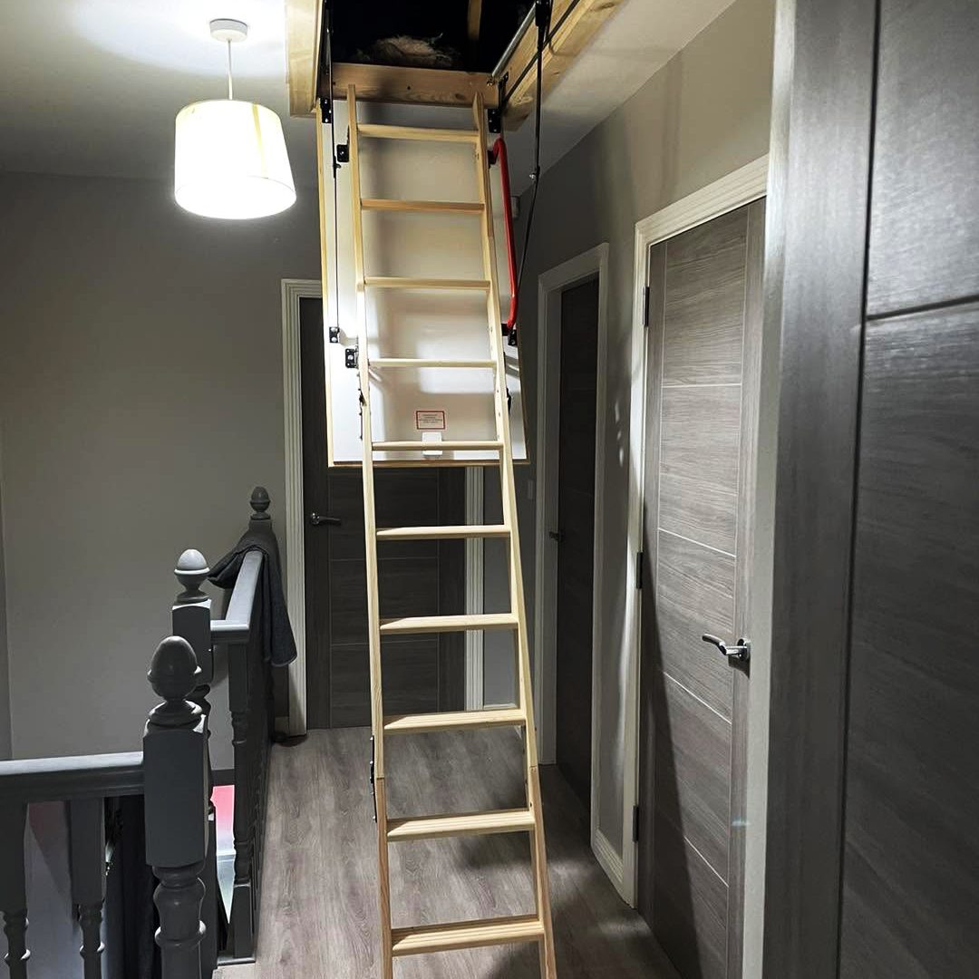 Ladder leading to loft